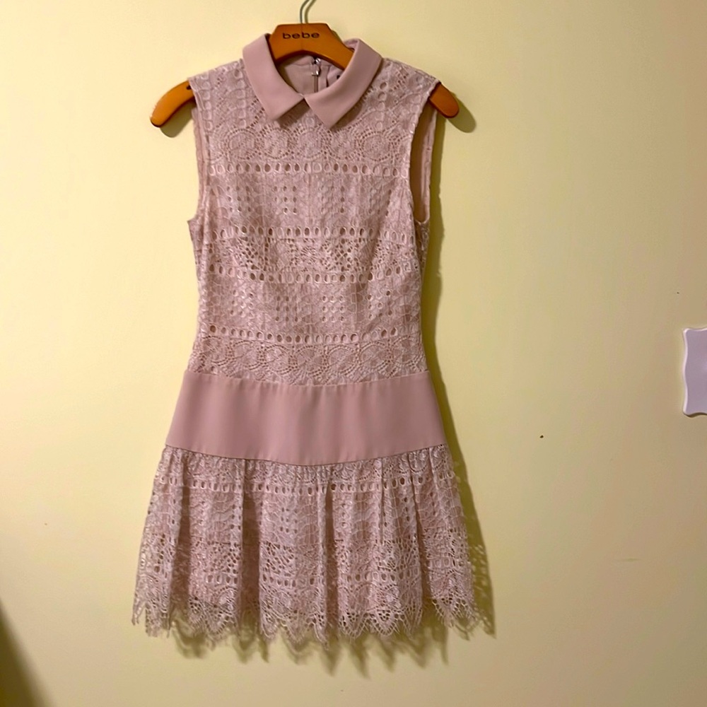 Beautiful lace Peter Pan collar, mini dress